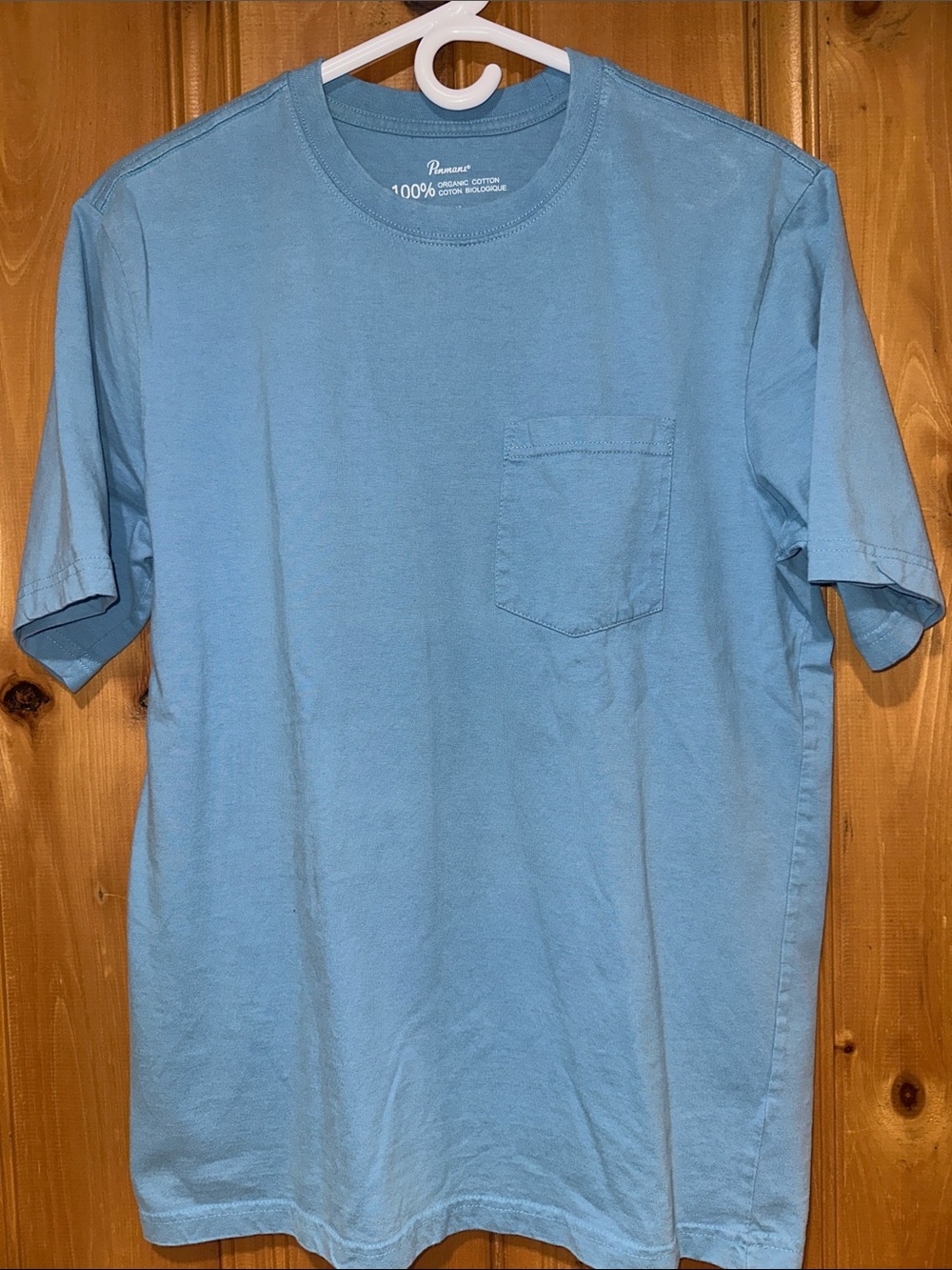 Men's Sky Blue Pocket Short-Sleeve Tee